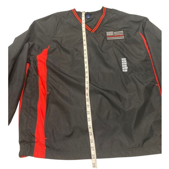NEW Sport-Tek Jacket Size Large Black/Red USA Flag Windbreaker Rain - Picture 3 of 4